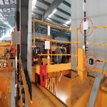 Multiple installations of CJ distance terminal and positioning base station on crane and workshop structures