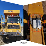 FZ collision avoidance base station installed on mining dump truck