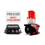 Main product image of the FZ anti-collision radar and audio-visual alarm with ‘Precise Anti-Collision’ label.