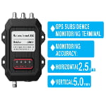 GPS subsidence monitoring terminal JCZD device front view showing model label and indicator panel.