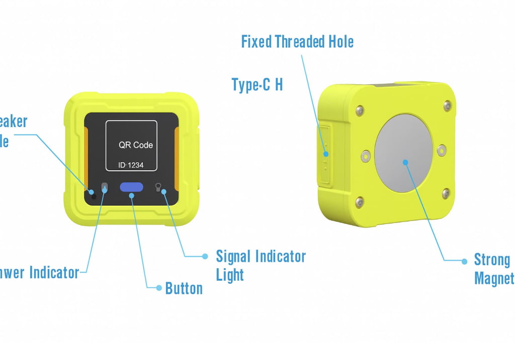 WZ UWB Asset Positioning Tag | IP67 | Magnetic Mount