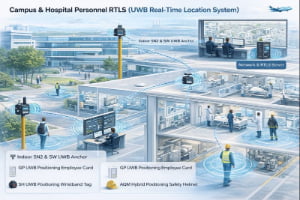 Campus & Hospital Personnel Real-Time Location System (UWB RTLS)