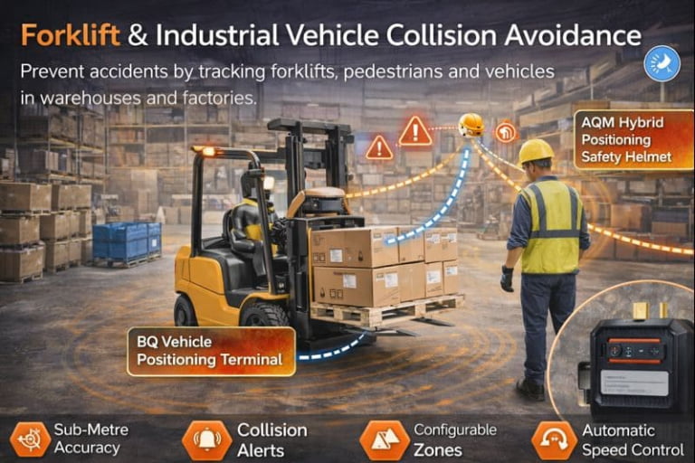 Forklift & Industrial Vehicle Collision Avoidance (UWB RTLS)