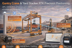 Gantry Crane & Yard Stacker RTK Precision Positioning