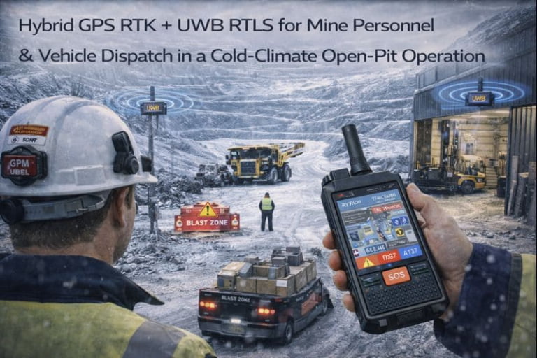 Mine Personnel & Vehicle RTLS Case Study | GPS RTK + UWB Dispatch & Safety