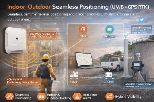 Indoor–Outdoor Seamless Positioning (UWB + GPS RTK)