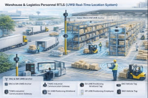 Warehouse & Logistics Personnel Real-Time Location System (UWB RTLS)
