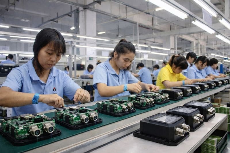 Assembly line manufacturing process